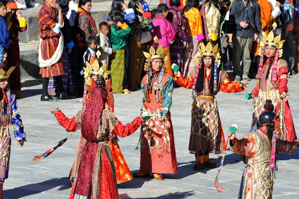 Tsechu Festival Dancers, Thimphu