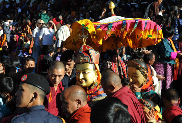 Guru Rinpoche brought Buddhism to Bhutan and Tibet in the 8th Century