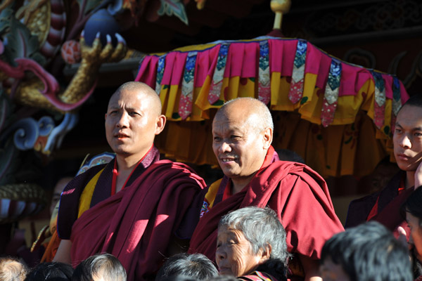 Senior monks at the Tsechu Festival, Thimphu