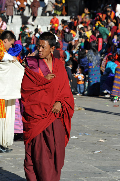 Bhutanese Monk at the Tsechu Festival