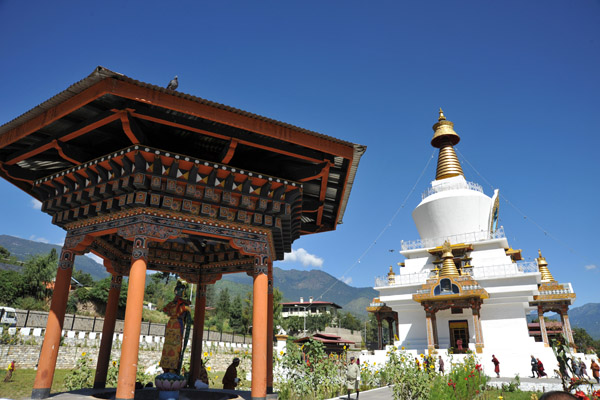 Pavilion in the garden of the National Memorial Chorten