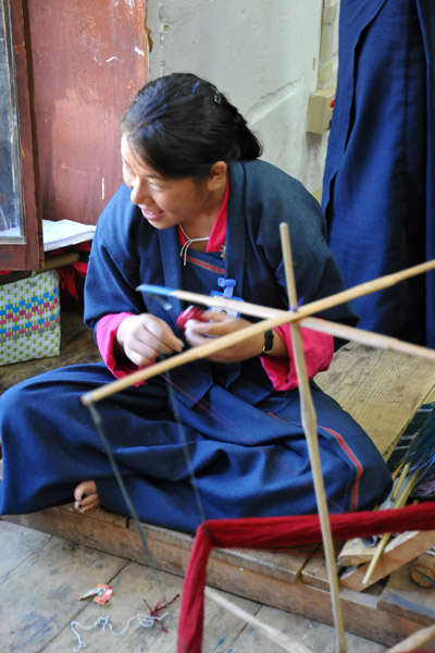 One of the female students, National Institute for Zorig Chusum