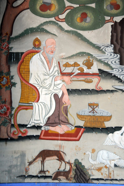 Wall mural detail, Thimphu Dzong