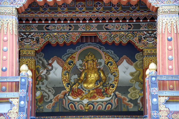 Guardian at the entrance to Thimphu Dzong