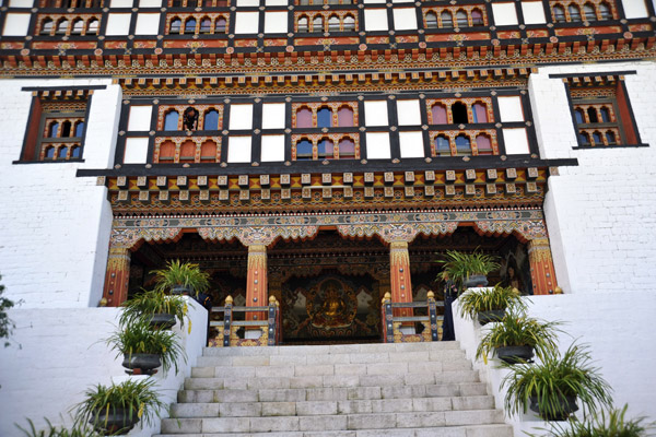 The entrance to Thimphu Dzong