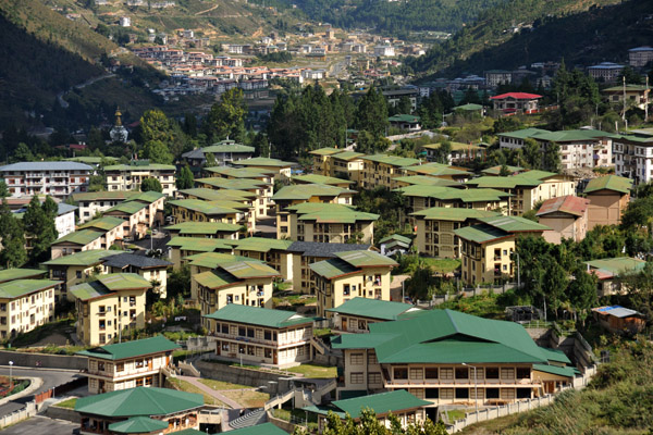 View of Thimphu from the Changangkha Lhakhang Temple