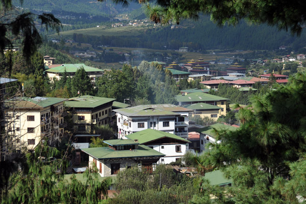 View of Thimphu from the Changangkha Lhakhang Temple