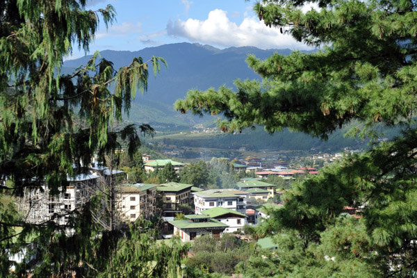 View of Thimphu from the Changangkha Lhakhang Temple