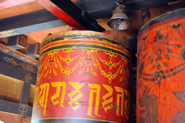 Prayer wheels, Changangkha Lhakhang, Thimphu