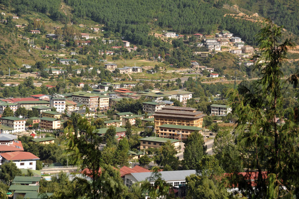 View of Thimphu from the Changangkha Lhakhang Temple