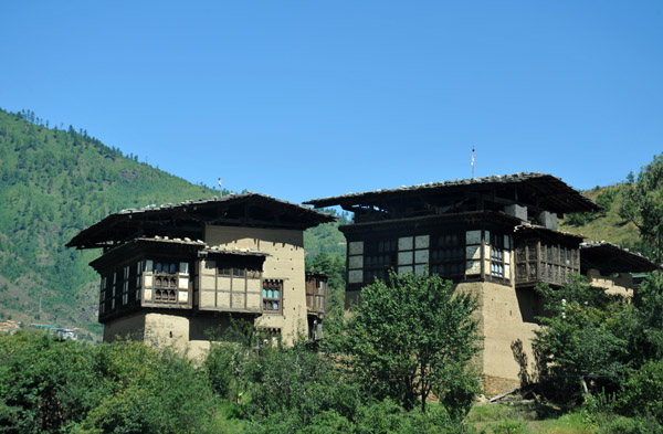 Old houses on the edge of Thimphu
