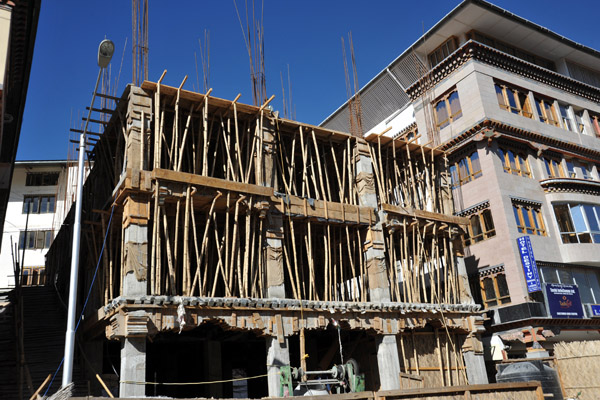 Construction along Norzin Lam, Thimphu