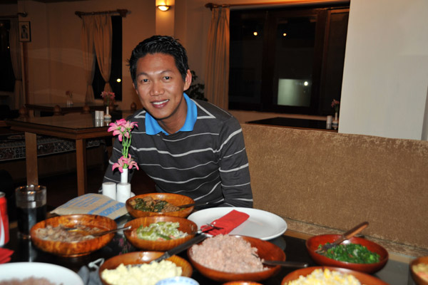 Bhutanese dinner, Thimphu