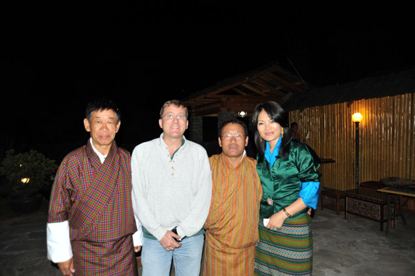 Together with my hosts and the Cabinet Secretary of Bhutan