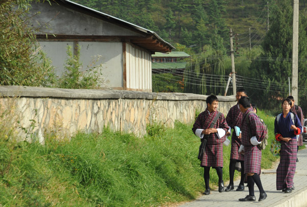Bhutanese school children, Thimphu