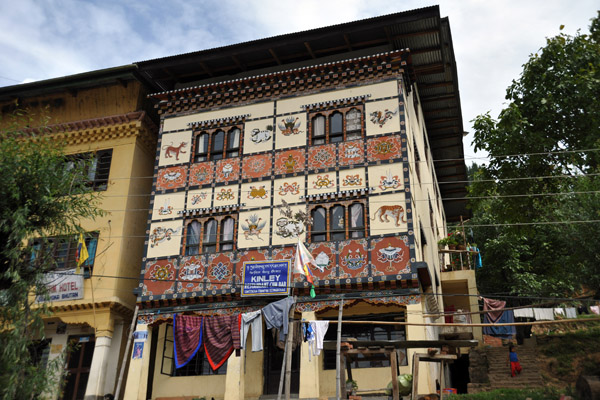 Bhutanese painted house - Kinley Restaurant Cum Bar, Simtokha, Thimphu Dzongkhag