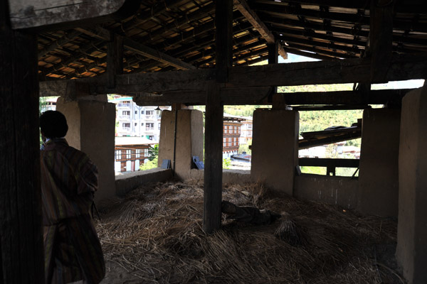 Top level of a traditional Bhutanese farm house