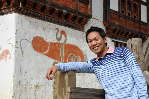 Dennis with a giant penis - Hongtsho, Bhutan