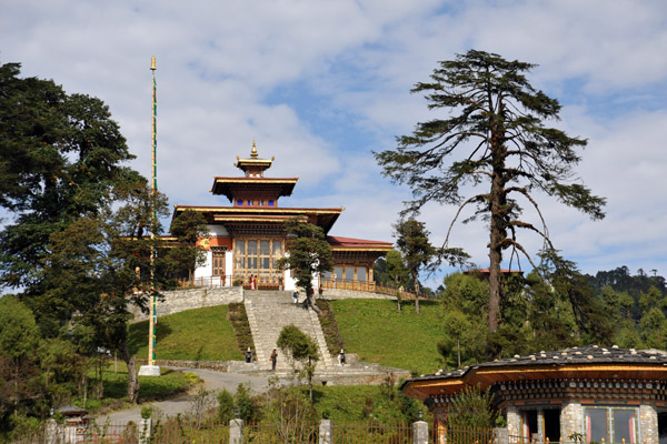 Zangto Pelri Lhakhang Temple on top of Dochu-La Pass, Bhutan