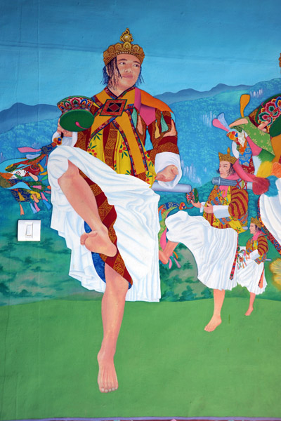 Mural of Tsechu Festival dancers