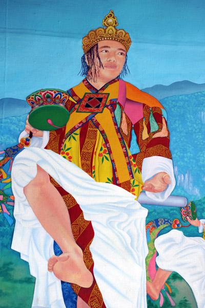 Mural of Tsechu Festival dancers