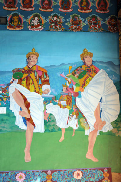 Mural of Tsechu Festival dancers