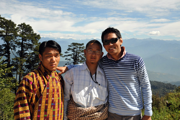 Dennis with our Bhutanese hosts