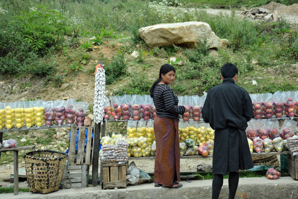 Roadside fruit vendor