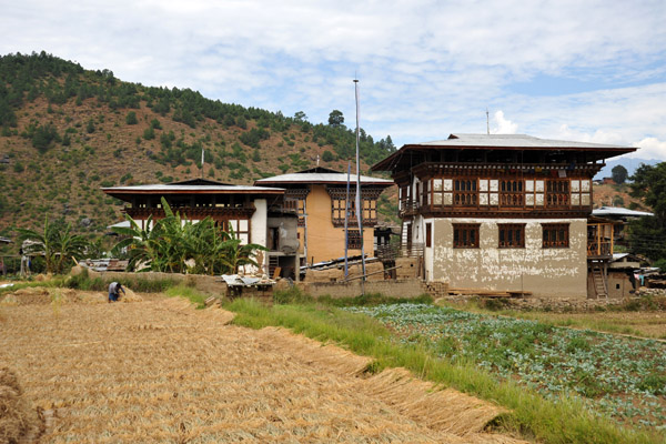 This region of Bhutan produced two rice crops per year