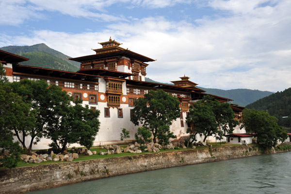 Punakha Dzong from the bridge