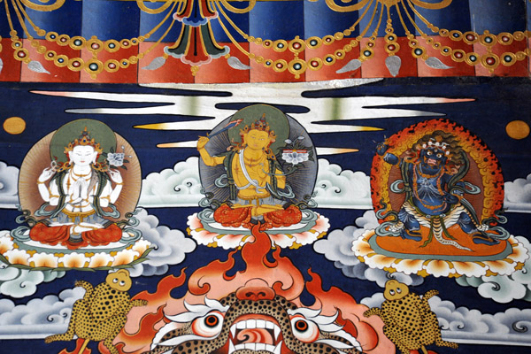 Gallery of Enlightened Beings over the head of Yama, Lord of Death