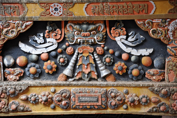 Woodcarving, Southern Courtyard, Punakha Dzong
