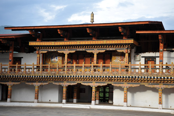 Administrative center of Punakha Dzong - the First (Northern) Courtyard