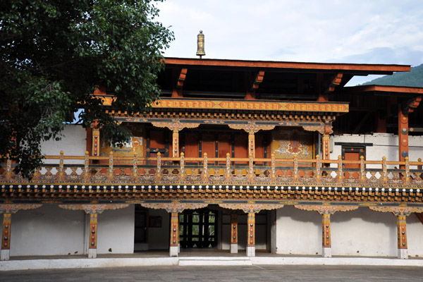 Administrative center of Punakha Dzong - the First (Northern) Courtyard