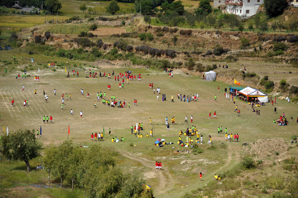 Sports field on the edge of Paro, around 6km southeast of the airport
