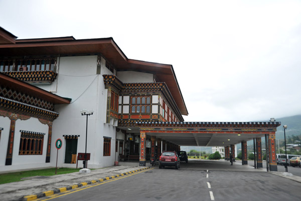 The passenger terminal of Paro, Bhutan's only airport