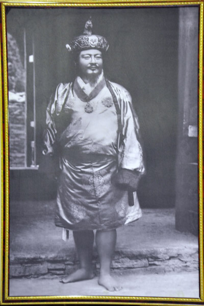 Royal Portraits at Paro Airport - the 1st King of Bhutan (r. 1907-1926)