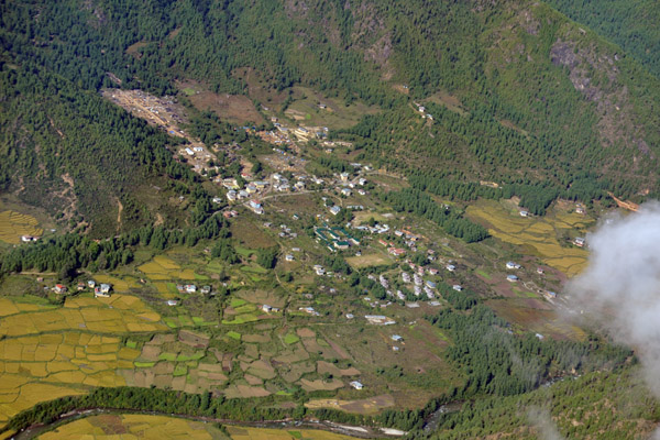 Climbing out of the Paro Valley, Bhutan