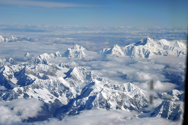 Nepal Himalaya with Cho Oyu on the right