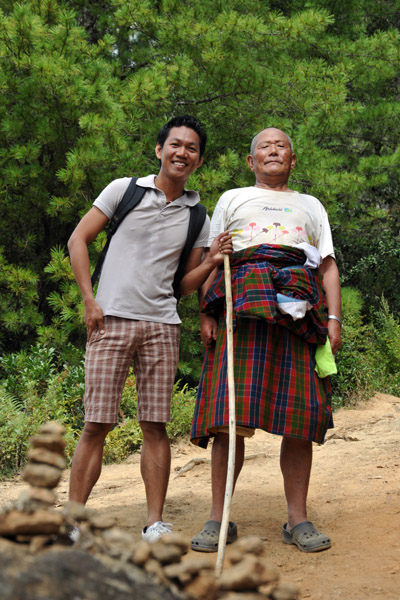 Dennis and a Bhutanese pilgrim