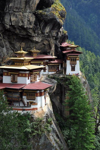 The Tiger's Nest built precariously on a narrow ledge