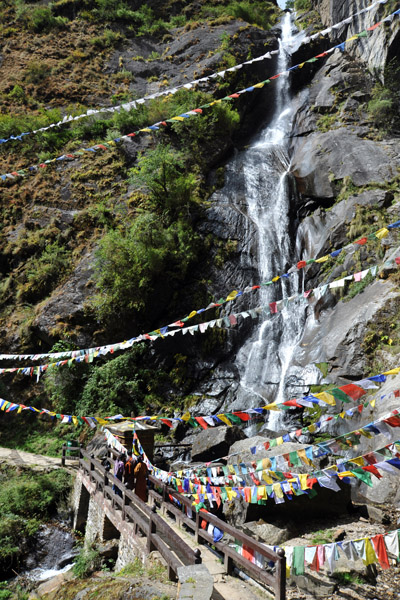 Returning across the bridge after visiting the Tiger's Nest