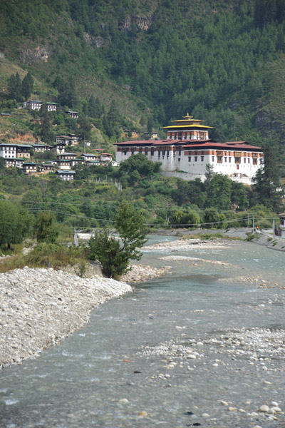 Paro Dzong and the river