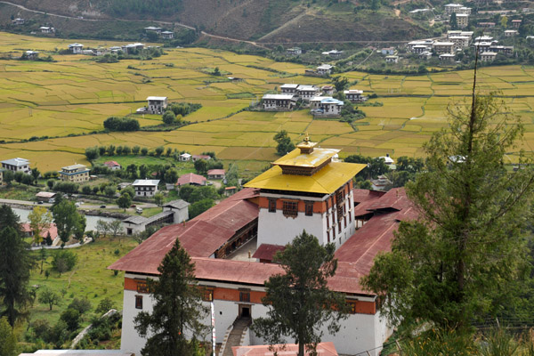Paro Dzong seen from above