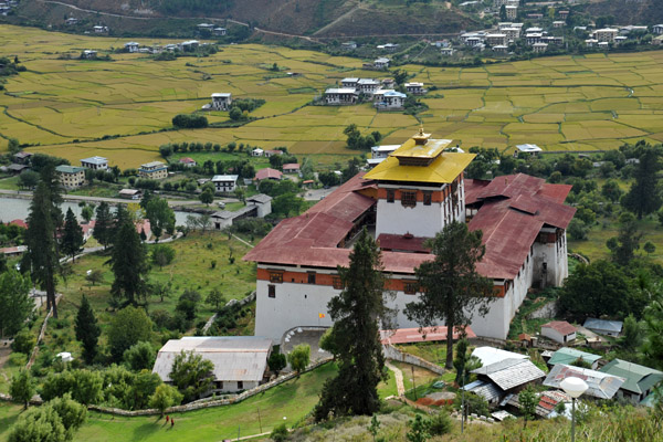Paro Dzong with its large central tower