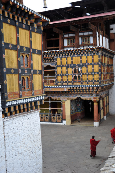 From the upper gallery, Paro Dzong