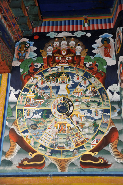 Another version of the Wheel of Life, Paro Dzong