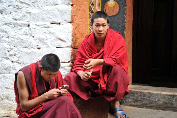 Older monks at Paro Dzong