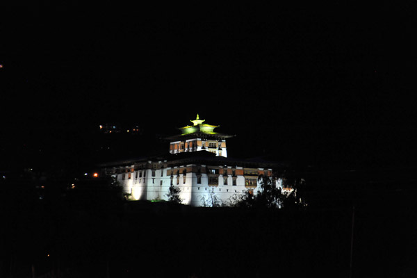 Paro Dzong at night