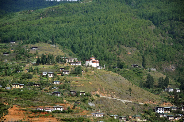 The National Museum of Bhutan housed in an old defensive tower overlooking Paro